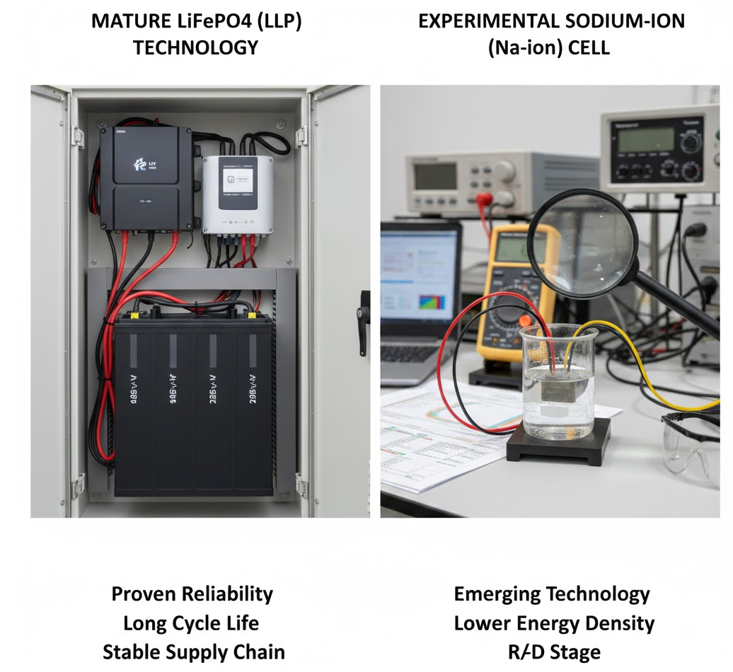LiFePO4 vs Sodium Ion LiFePO4 vs. Natriumion
