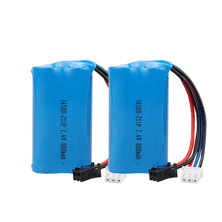 14500 7,4 V 800 mAh 2s1p Lithium-Ionen-Akku