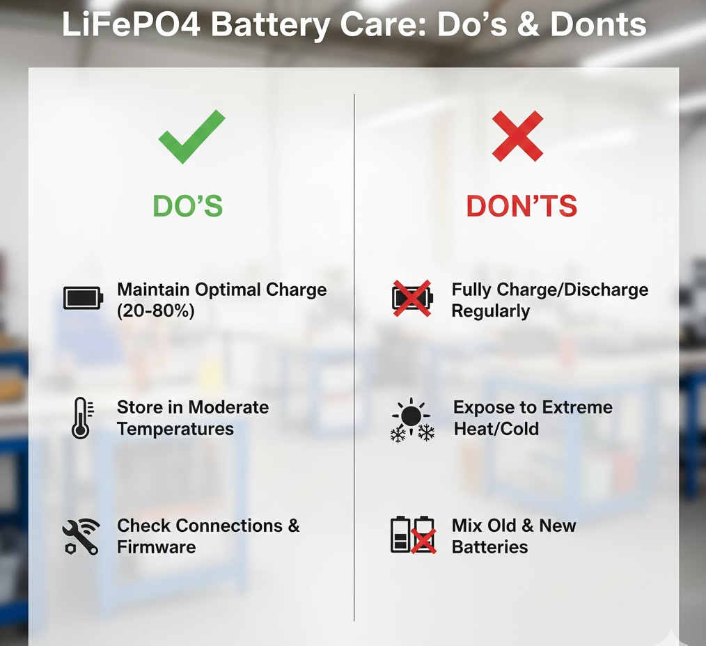 Wartungsleitfaden: LiFePO4-Batterien in Topform halten