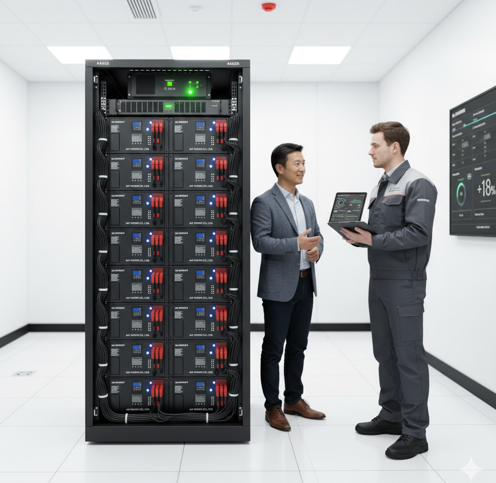 Rackmontierter Batteriespeicher