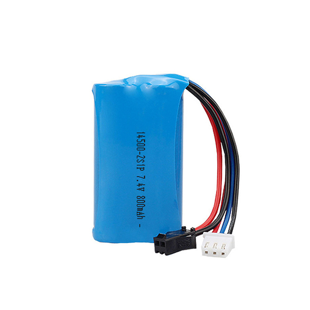 14500 7,4 V 800 mAh 2s1p Lithium-Ionen-Akku
